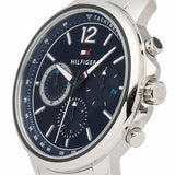 Tommy Hilfiger London Chronograph Quartz Blue Dial Silver Steel Strap Watch for Men - 1791534 Authentic Buy Shop Now