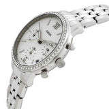 Fossil Neutra Chronograph Silver Dial Silver Steel Strap Watch for Women - ES5217 Authentic Buy Shop Now