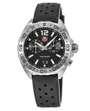 Tag Heuer Formula 1 Alarm Quartz Black Dial Black Rubber Strap Watch for Men - WAZ111A.FT8023 Authentic Buy Shop Now