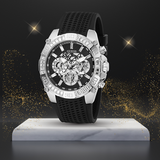 Guess Trophy Multifunction Black Dial Black Rubber Strap Watch for Men - GW0333G1 Authentic Buy Shop Now