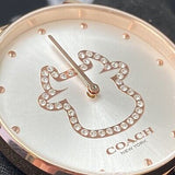Coach Perry White Dial Rose Gold Steel Strap Watch for Women - 14503708 Authentic Buy Shop Now