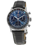 Breitling Navitimer B01 Chronograph 41 Blue Dial Black Leather Strap Watch for Men - AB0139241C1P1 Authentic Buy Shop Now
