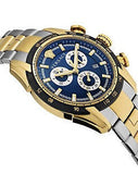 Versace V-Ray Chronograph Quartz Blue Dial Two Tone Steel Strap Watch For Men - VE2I01021 Authentic Buy Shop Now