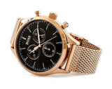 Hugo Boss Companion Quartz Black Dial Rose Gold Mesh Bracelet Watch For Men - HB1513548 Authentic Buy Shop Now
