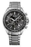 Hugo Boss Chronograph Black Dial Silver Steel Strap Watch for Men - 151080 Authentic Buy Shop Now