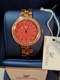 Swarovski Daytime Quartz Coral Dial Rose Gold Steel Strap Watch for Women - 5182250 Authentic Buy Shop Now