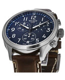 Tissot Chrono XL Vintage Blue Dial Brown Leather Strap Watch For Men - T116.617.16.042.00 Authentic Buy Shop Now