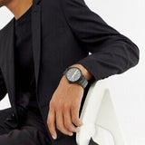 Armani Exchange Hampton Black Dial Black Steel Strap Watch For Men - AX2407 Authentic Buy Shop Now
