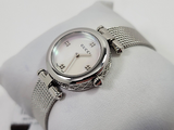 Gucci Diamantissima Quartz Diamonds Mother of Pearl Dial Silver Mesh Bracelet Watch for Women - YA141504 Authentic Buy Shop Now