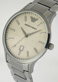 Emporio Armani Renato Quartz Grey Dial Grey Steel Strap Watch For Men - AR11120 Authentic Buy Shop Now