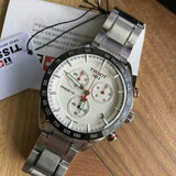 Tissot T Sport PRS 516 Chronograph White Dial Silver Steel Strap Watch For Men - T100.417.11.031.00 Authentic Buy Shop Now