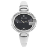 Gucci Guccissima Black Dial Silver Steel Strap Watch For Women - YA134301 Authentic Buy Shop Now