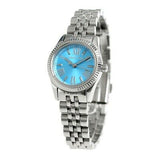Michael Kors Lexington Quartz Blue Dial Silver Steel Strap Watch For Women - MK3328 Authentic Buy Shop Now