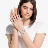 Swarovski Crystalline Chic Analog Silver Dial Rose Gold Steel Strap Watch for Women - 5544590 Authentic Buy Shop Now