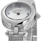 Gucci Diamantissima Diamonds Mother of Pearl Dial Silver Mesh Bracelet Watch for Women - YA141512 Authentic Buy Shop Now