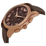 Emporio Armani Chronograph Brown Dial Brown Leather Strap Watch For Men - AR1701 Authentic Buy Shop Now