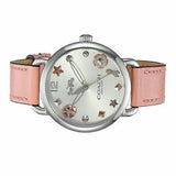 Coach Tatum White Dial Pink Leather Strap Watch For Women - 14502799 Authentic Buy Shop Now