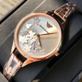 Emporio Armani Aurora Quartz Silver Dial Gold Steel Strap Watch For Women - AR11108 Authentic Buy Shop Now