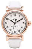 Coach Madison White Dial White Leather Strap Watch for Women - 14502401 Authentic Buy Shop Now
