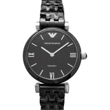 Emporio Armani Ceramica Black Dial Black Ceramic Strap Watch For Women - AR1487 Authentic Buy Shop Now