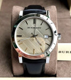 Burberry The City Gold Dial Brown Leather Strap Watch for Men - BU9011 Authentic Buy Shop Now