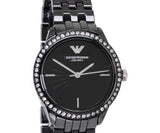 Emporio Armani Ceramica Crystals Black Dial Black Ceramic Strap Watch For Women - AR1478 Authentic Buy Shop Now