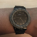 Marc Jacobs Marci Black Dial Black Steel Dial Strap Watch for Women - MBM3193 Authentic Buy Shop Now