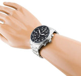 Citizen Eco Drive Chronograph Black Dial Silver Steel Strap Watch For Men - CA0690-88E Authentic Buy Shop Now