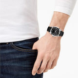 Tissot Gentleman Black Dial Black Leather Strap Watch For Men - T127.410.16.051.00 Authentic Buy Shop Now