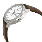 Tissot Automatics III Steel White Dial Brown Leather Strap Watch For Men - T065.430.16.031.00 Authentic Buy Shop Now