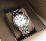 Burberry The City Diamonds Silver Dial Silver Steel Strap Watch for Women - BU9125 Authentic Buy Shop Now