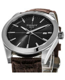 Tissot Gentlemen Black Dial Brown Leather Strap Watch for Men - T127.410.16.051.01 Authentic Buy Shop Now