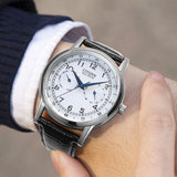 Citizen Eco Drive Silver Dial Black Leather Strap Watch For Men - AO9000-06B Authentic Buy Shop Now
