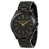 Michael Kors Slim Runway Black Dial Black Stainless Steel Strap Watch for Women - MK3221 Authentic Buy Shop Now