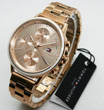 Tommy Hilfiger Carly Rose Gold Dial Rose Gold Steel Strap Watch for Women - 1781788 Authentic Buy Shop Now