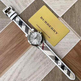 Burberry The City Silver Dial Brown Leather Strap Watch for Women - BU9136 Authentic Buy Shop Now