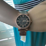 Michael Kors Catlin Black Diamonds Dial Rose Gold Steel Strap Watch for Women - MK3356 Authentic Buy Shop Now