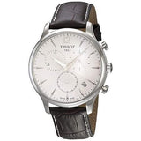 Tissot T Classic Tradition Chronograph White Dial Brown Leather Strap Watch For Men - T063.617.16.037.00 Authentic Buy Shop Now
