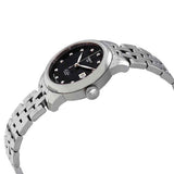 Tissot Le Locle Automatic Diamonds Mother of Pearl Black Dial Silver Steel Strap Watch For Women - T006.207.11.126.00 Authentic Buy Shop Now