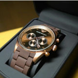 Emporio Armani Sport Chronograph Brown Dial Brown Stainless Steel Watch For Men - AR5890 Authentic Buy Shop Now