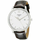 Tissot T Classic Tradition White Dial Brown Leather Strap Watch For Men - T063.610.16.037.00 Authentic Buy Shop Now