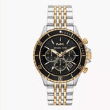 Michael Kors Bayville Chronograph Black Dial Two Tone Steel Strap Watch For Women - MK8872 Authentic Buy Shop Now