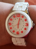 Marc Jacobs Pelly White Dial White Silicone Strap Watch for Women - MBM2588 Authentic Buy Shop Now