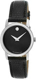 Movado Museum Black Dial Black Leather Strap Watch For Women - 2100004 Authentic Buy Shop Now