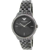 Emporio Armani Ceramica Crystals Black Dial Black Ceramic Strap Watch For Women - AR1478 Authentic Buy Shop Now