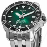 Tissot Seastar 1000 Powermatic 80 Green Dial Silver Steel Strap Watch For Men - T120.407.11.091.01 Authentic Buy Shop Now