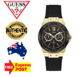 Guess Black Dial Black Rubber Strap Watch For Women - W1053L7 Authentic Buy Shop Now