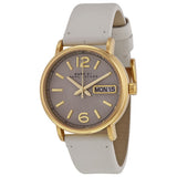 Marc Jacobs Fergus Grey Dial Grey Leather Strap Watch for Women - MBM8654 Authentic Buy Shop Now