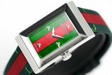 Gucci G-Frame Mother of Pearl Dial Two Tone Nylon Strap Watch For Women - YA147404 Authentic Buy Shop Now
