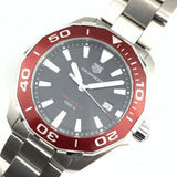 Tag Heuer Aquaracer Black Dial Silver Steel Strap Watch for Men - WAY101B.BA0746 Authentic Buy Shop Now